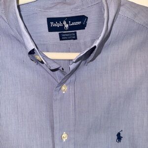 Ralph Lauren Light Blue Pinstripe Button-Down Shirt